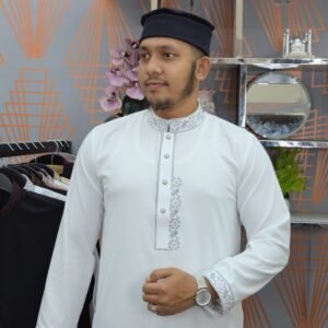 AS Code - 32 + 32 ( 2 pcs Silver White )  2 Pcs panjabi