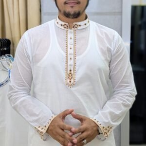 AS- Code : R 62 ( Dhuti Gold Maroon )